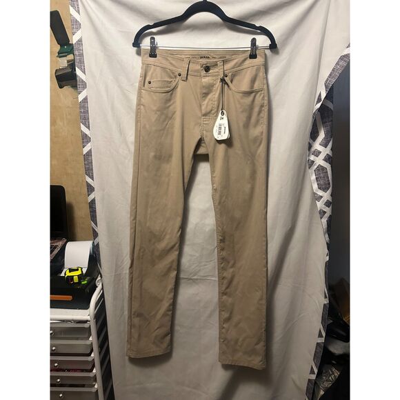 NWT prAna Mens Brion Pant Standard Straight Size 28x34 In Sandbar Beige - Picture 1 of 5